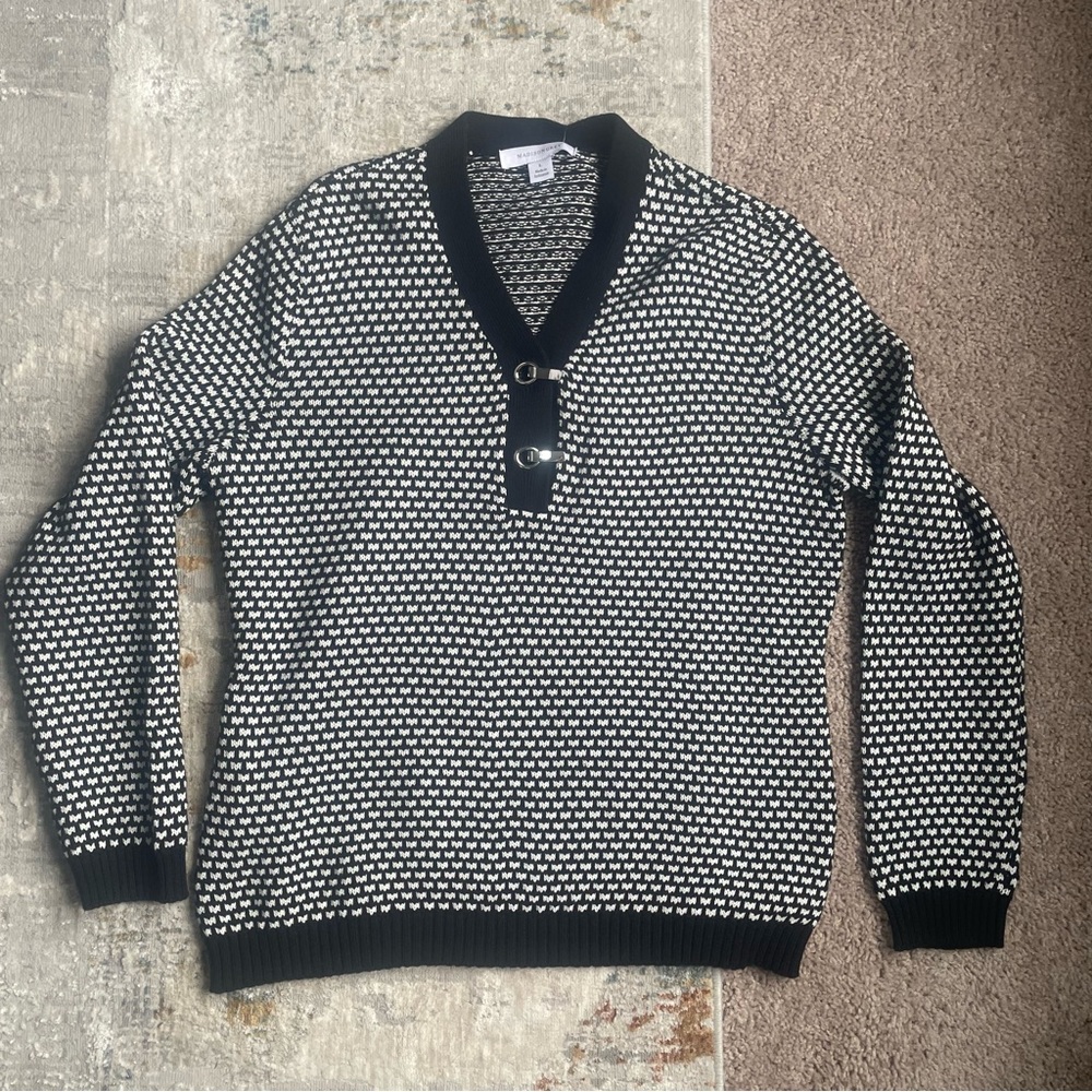 Madison Grey black and white sweater